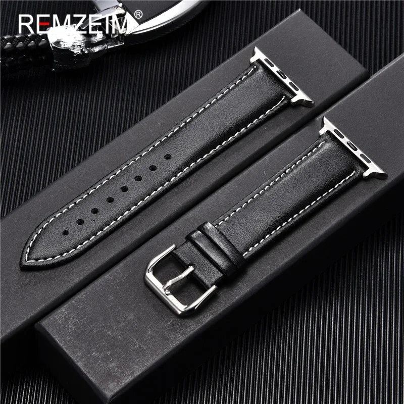 Men's Business Leather Straps for Apple Watch Band 46/45/44/42/40/41/49/38mm Bracelet for IWatch 10 9 7 8 6 5 Se Ultra 4 3 2