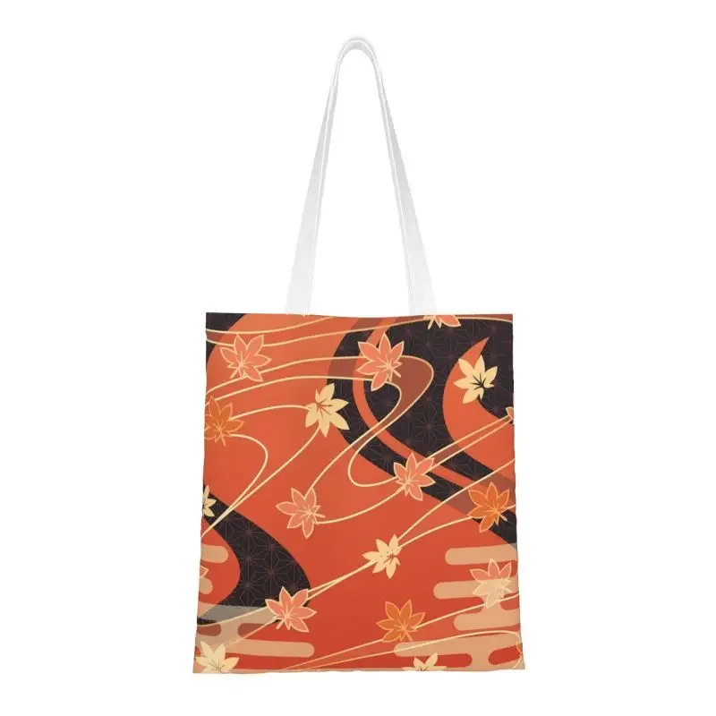 Funny Genshin Impact Shopping Tote Bag Recycling Kaedehara Kazuha Pattern Groceries Canvas Shoulder Shopper Bag