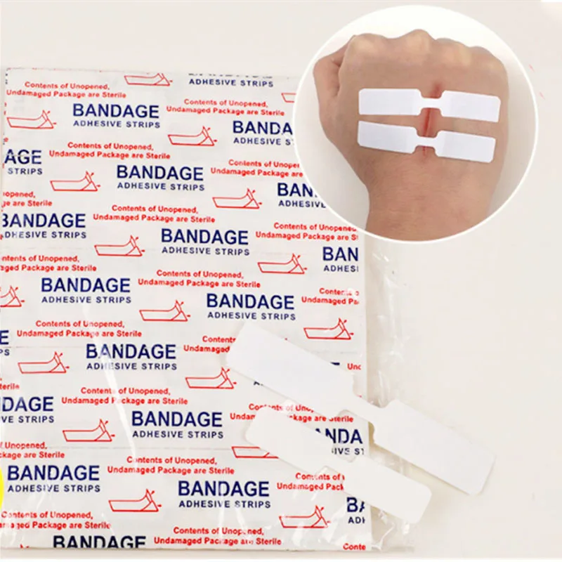 10Pcs/lot Suture-free Wound Strips Closure Device Waterproof Band Aid Emergency Kit Self-Adhesive Plaster Bandages for Children