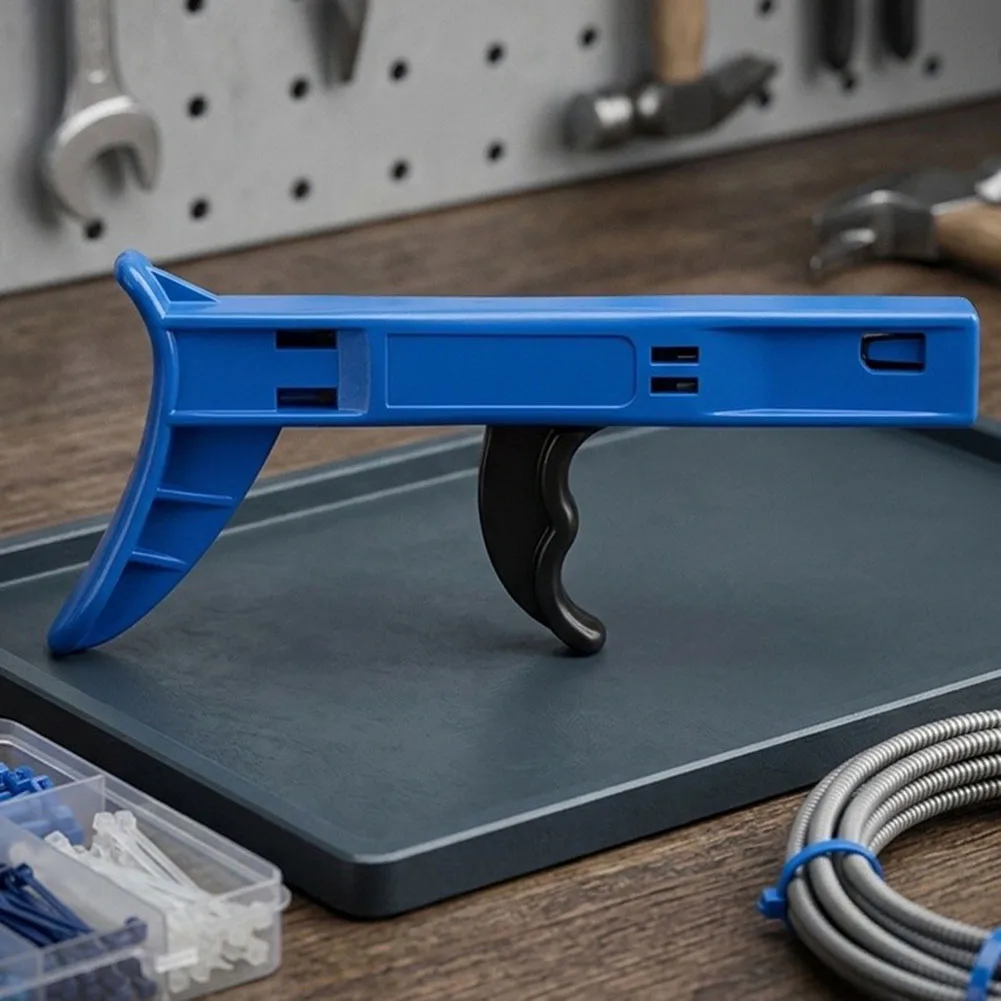 Wire Cable Tie Tool Supply Tensioner Tightener Trimming Workshop 145mm Adjustable Automatic Blue Cutter Hand Tools