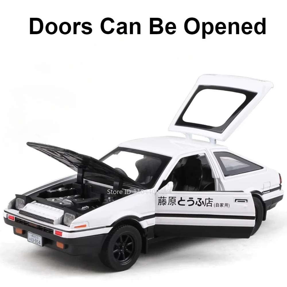 1:32 AE86 LP770 Divo Modello di auto sportiva Giocattolo Musica leggera Tirare indietro Porte aperte Veicoli in miniatura Giocattoli Modelli Regali per bambini Ragazzi