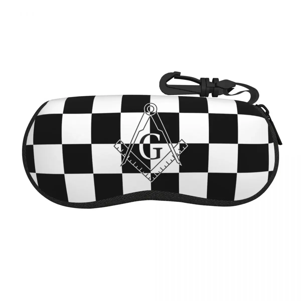 Custom Freemason Symbol Shell Glasses Case Unisex Travel Masonic Mason Freemasonry Eyeglasses Case Sunglasses Protector Box