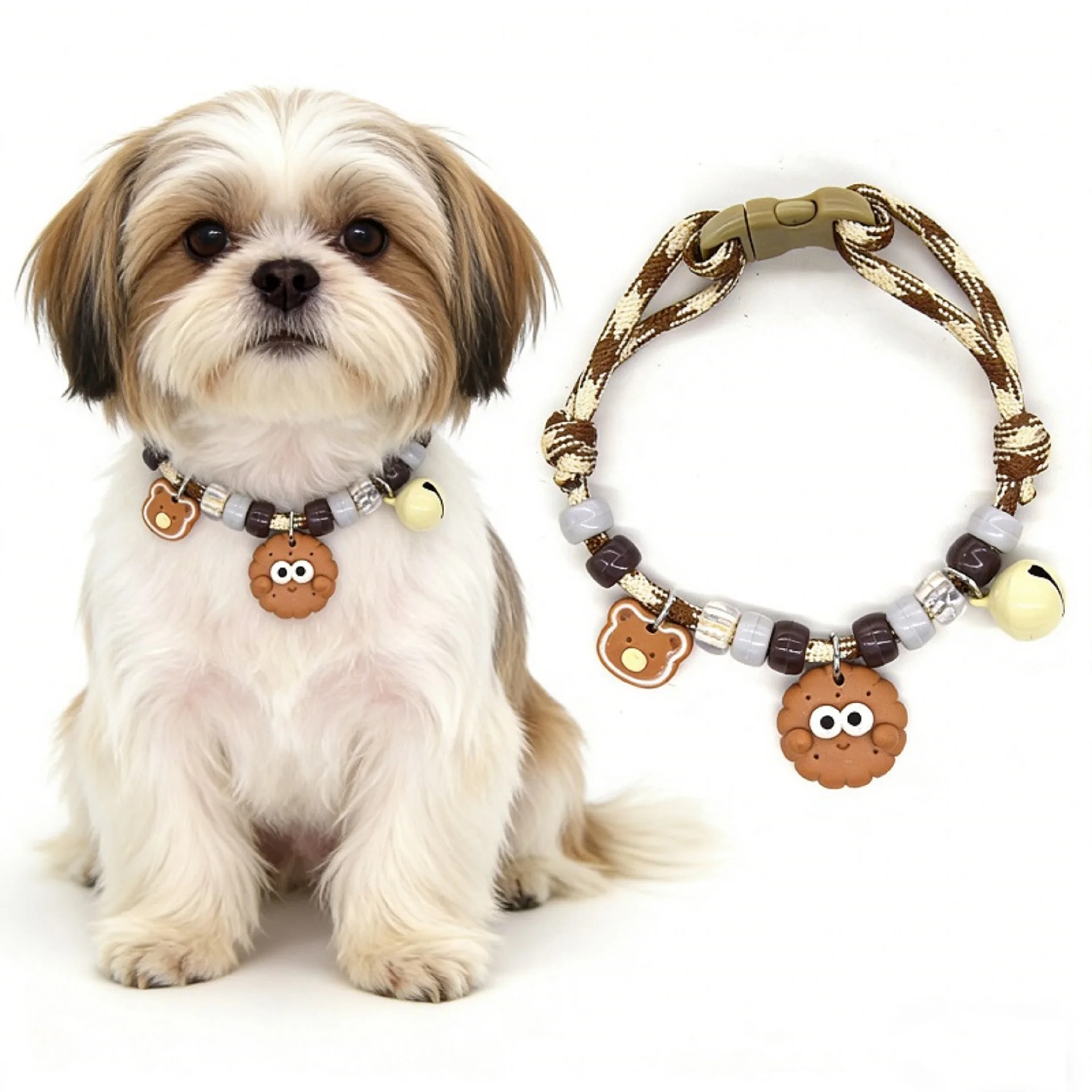 

Cat and Dog Collars, Necklaces, Harnesses, Bells, Cute Footprints, Simple Bells, Colorful Adjustable Collars, Pet Accessories