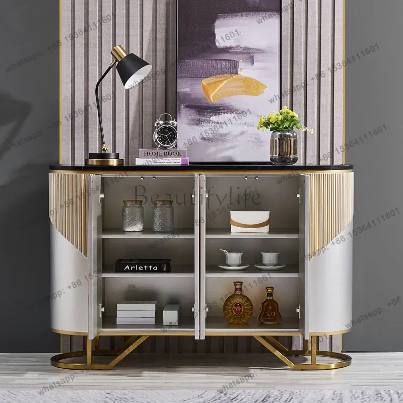 

D36Nordic Luxury Kitchen Cabinet Glass Display Art Space Saving Kitchen Cabinet Modern Decoration Szafka Kuchenna Furniture Home