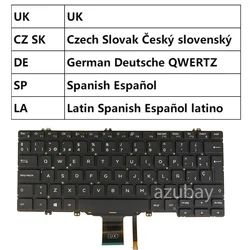 Laptop Keyboard for DELL Latitude 5310, 5310 2in1, 5300 2 in 1, 5300, 7300 Backlit UK LA Spanish Czech Slovak German QWERTZ