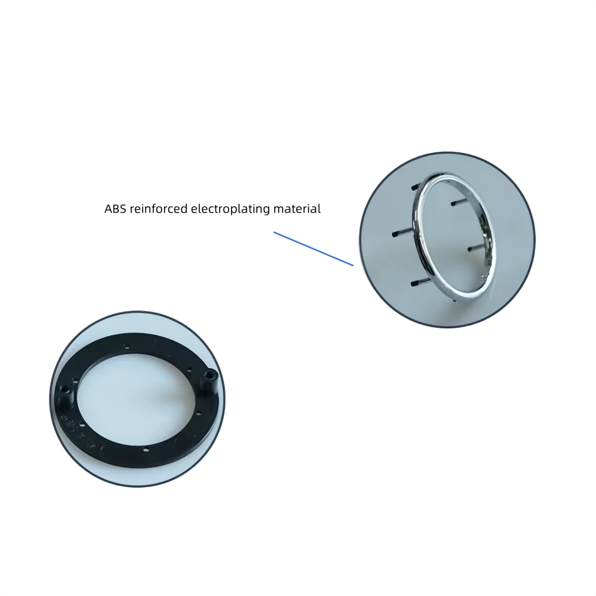 Automobiles interior round switches cover Panel Mould fix plate parts for car seat 4 way massager/lumbar Decoration Emble switch
