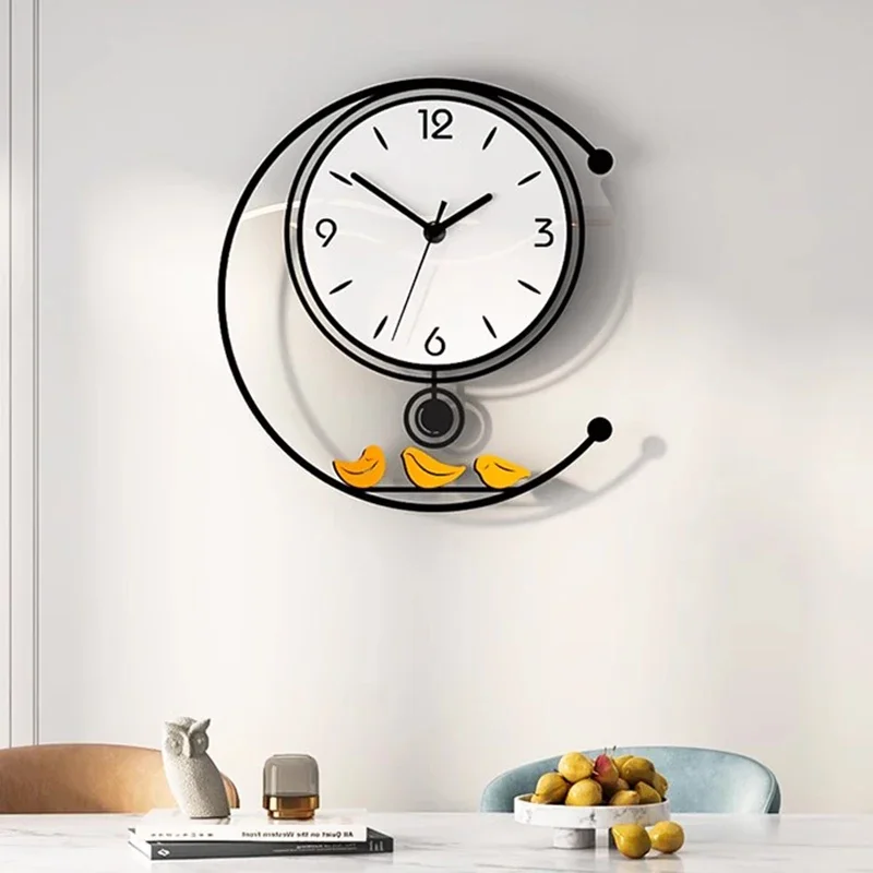 

Silent 3d Wall Clocks Modern Design Pendulum Hanging Aesthetic Metal Art Large Wall Watch Unusual Saat Living Room Decoration