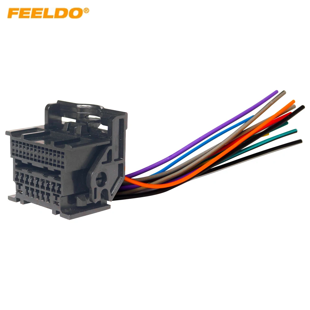 

FEELDO 1Pc Car Stereo Audio Wiring Harness Adapter For Chevrolet Cruze Malibu Aveo ISO Radio CD/DVD Installation Cable