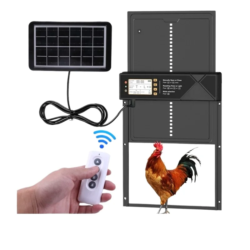 

Enlarged size automatic timing aluminum alloy pet door light sensing solar induction