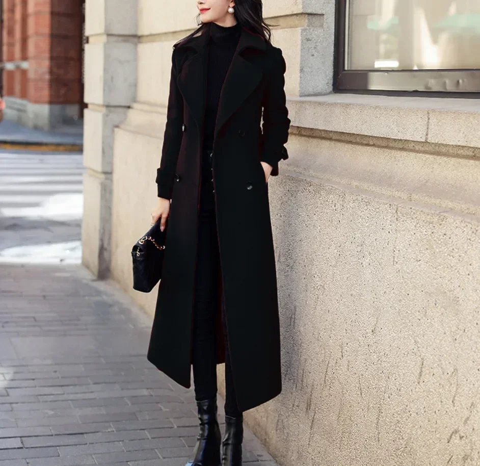 22 autumn and winter new product orders surge thickened woolen women's coat long quality coat hair