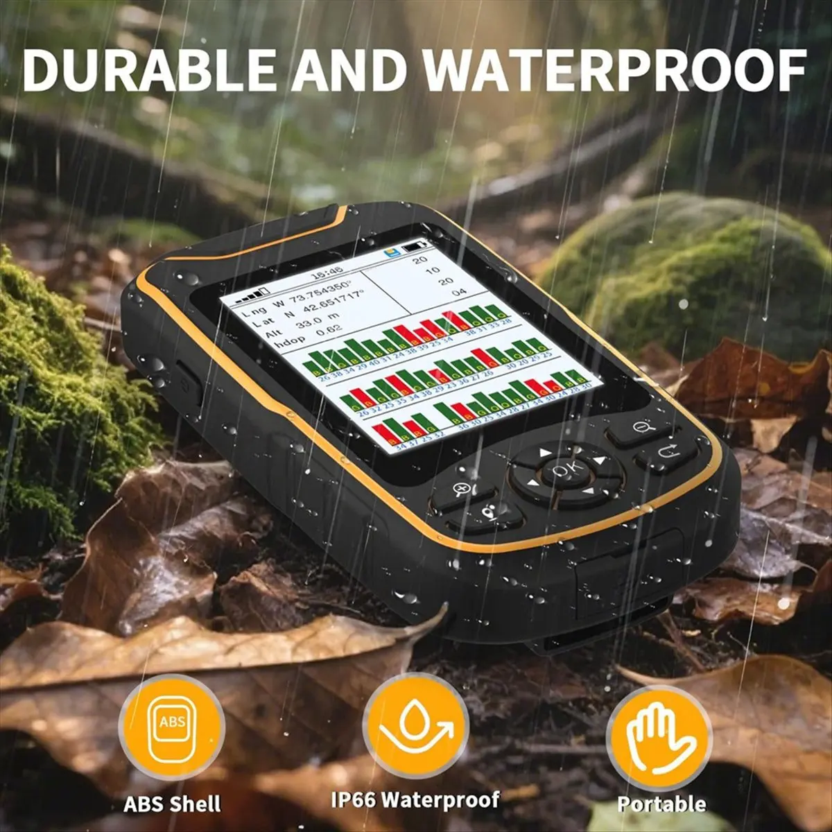 Okay A8 Handheld GPS for Hiking, Multi-GNSS Support, Rugged and Waterproof GPS Navigator Satellite Handheld GPS