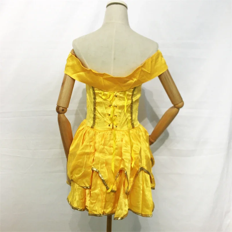 S-2XL disfraz de Carnaval Cosplay vestido de princesa Bella para vestido de fiesta de Navidad PA7950