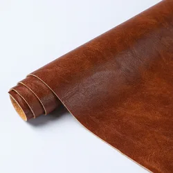 Bruine Gekke Paarden Faux Lederen Lakens 1.0Mm Pu Kunstleer Bekleding Stof Synthetisch Door De Tuin Voor Diy Ambachten