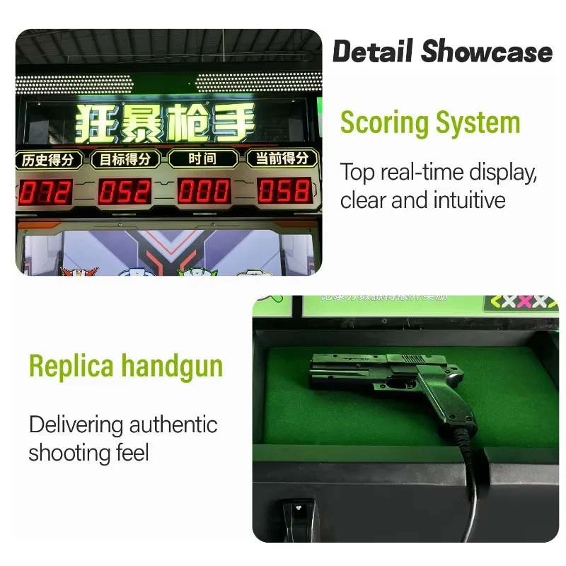 Custom Professional Infrared Laser Shooting Simulator Arcade Machine 1 Year English Support Metal Construction