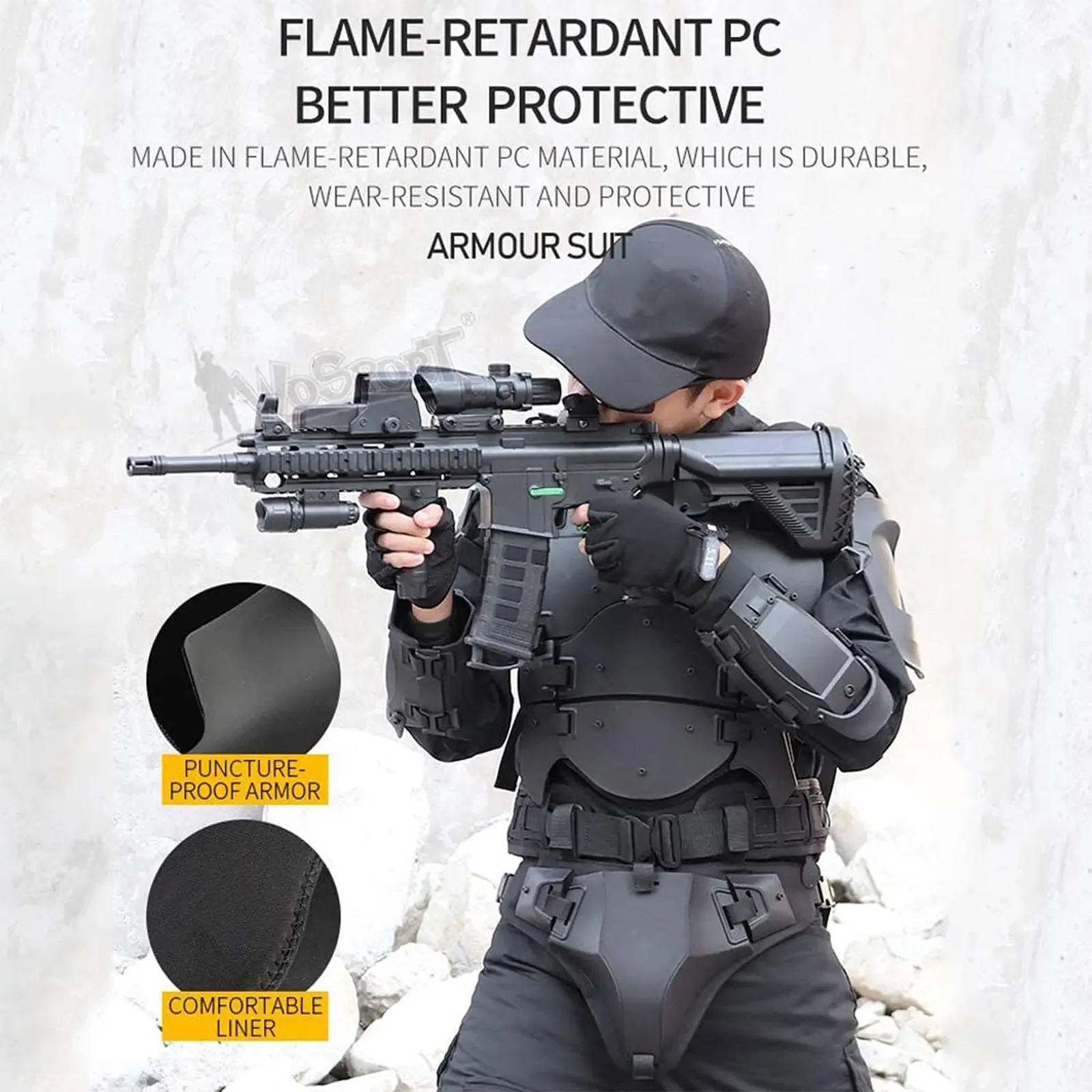 Outdoor Multi-function Protective Tactical Armor Set Adjustable Tactical Vest Plate Carrier