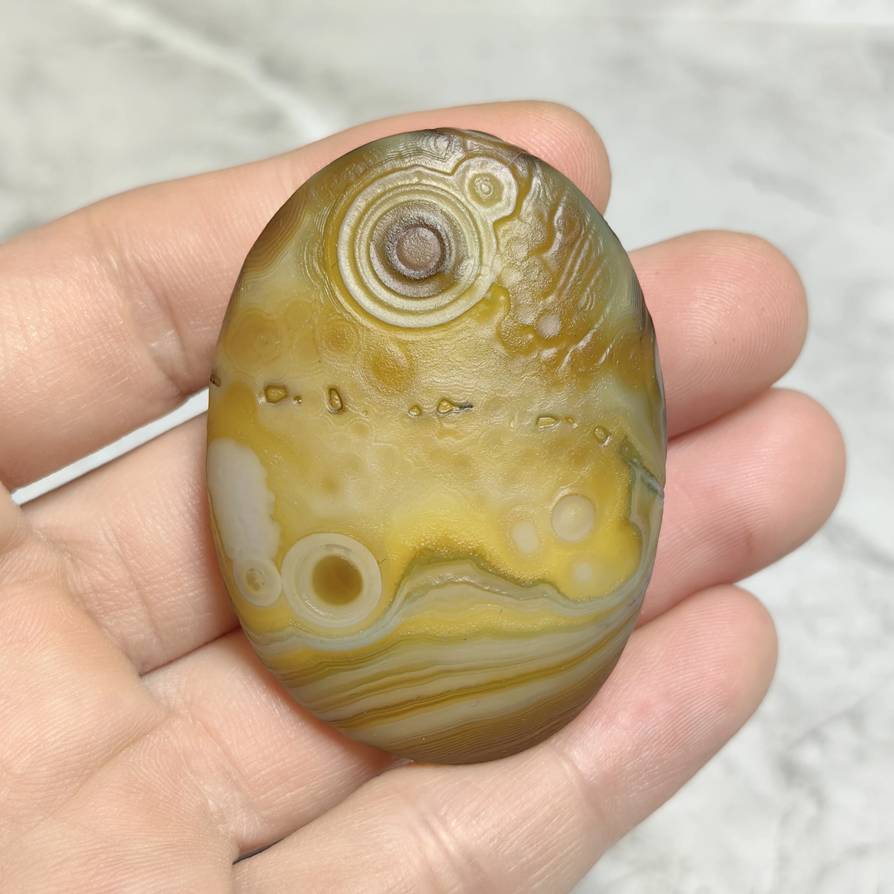 Unprocessed Pure Nature Divine Eye Agate Crystal Diy Jewelry Decoration, Spiritual Meditation, Luck & Wealth Manifestation