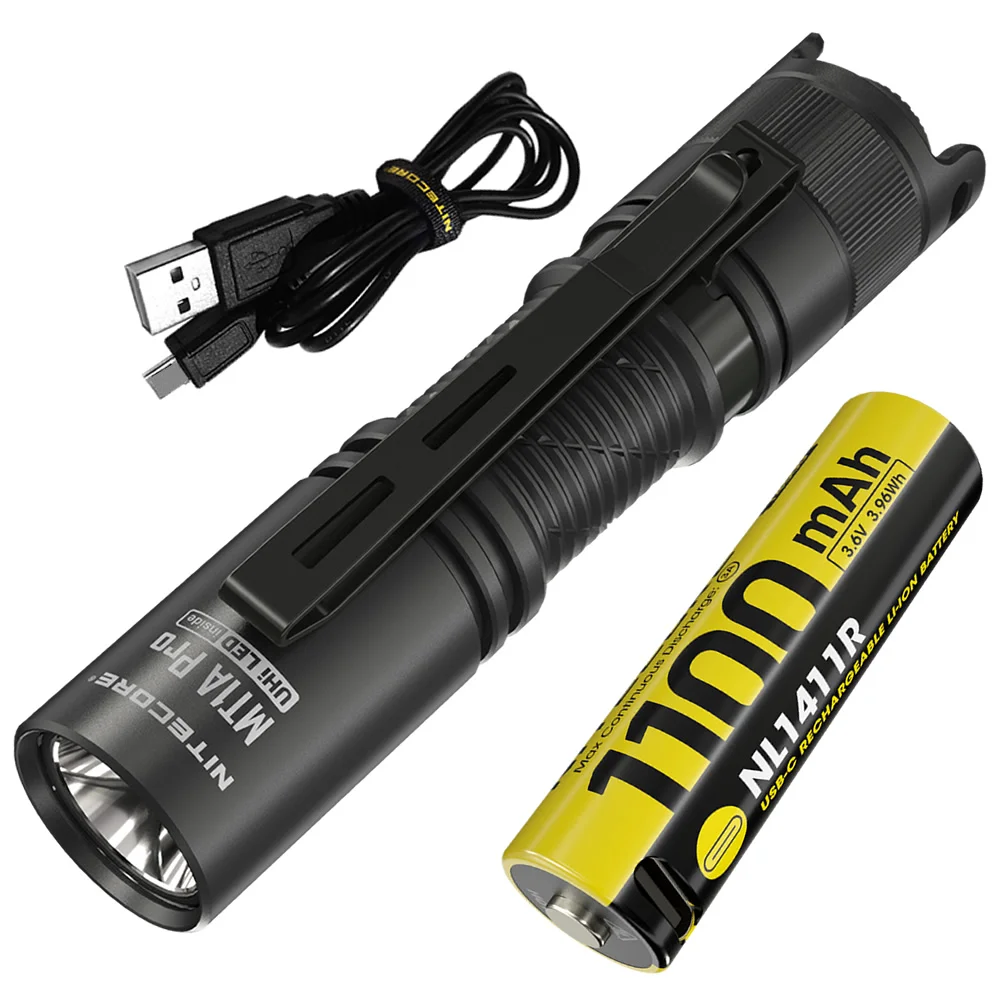 

Sale Nitecore MT1APro 800 Lumens LED Flashlight +1100mAh NL1411R 14500 Rechargeable Battery Camping Hiking Emergency Night Walks