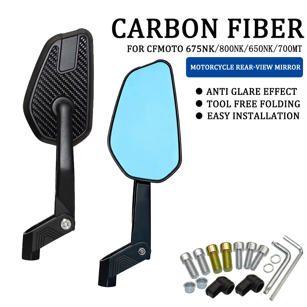 

Motorcycle rearview mirrors Rearview Side Mirror Foldable mirrors rod anti-glare mirrors FOR 675NK 650NK 800NK 700MT 450MT 650MT