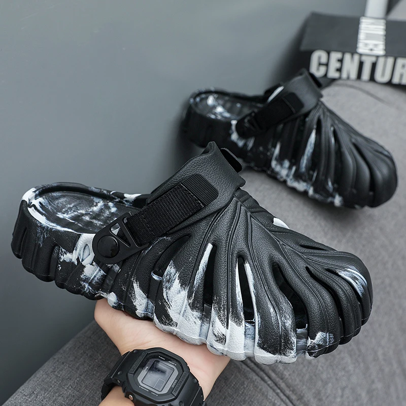 Summer Comfortable Men\'s Garden Clogs Breathable EVA Injection Shoes Casual Sandal Woman Beach Slippers Water Shoes Camo Cheap