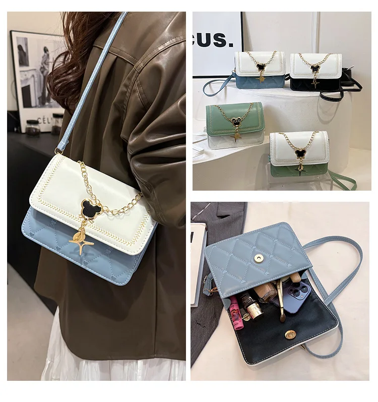 حقيبة كتف نسائية، حقائب كروس، حقائب يد عصرية، محفظة من البولي يوريثان، حقائب يد محمولة، حقيبة ساعي صغيرة #5