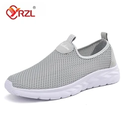 YRZL Summer Men Casual Sport Sneakers High Quality Outdoor Breathable Mesh Black Running Shoe Athletic Jogging Tennis Shoes