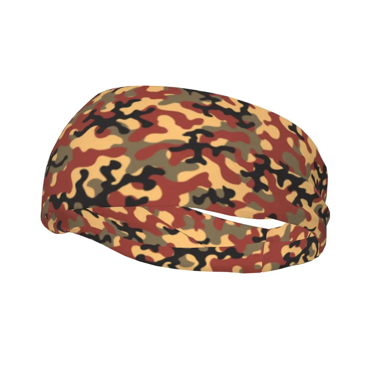 Unisex Sports Sweatband Headband Fitness Workout Cycling Camouflage Abstract Pattern Hair Accessories