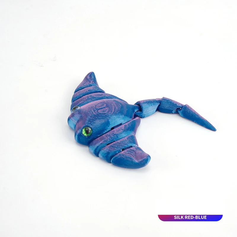 New Creative 3D Printing Marine Animals Toy Cute Devil Fish Joints Movable Model Funny Children\'s Toys Desktop Decoration Gift