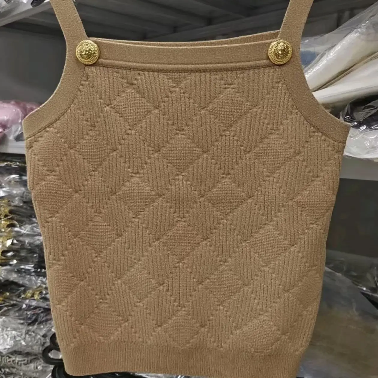 

Spring And Summer New Fashionable Commuting Knitted Long Sleeved Round Neck Top Cardigan+Camisole Vest+Hip Hugging Short Skirt