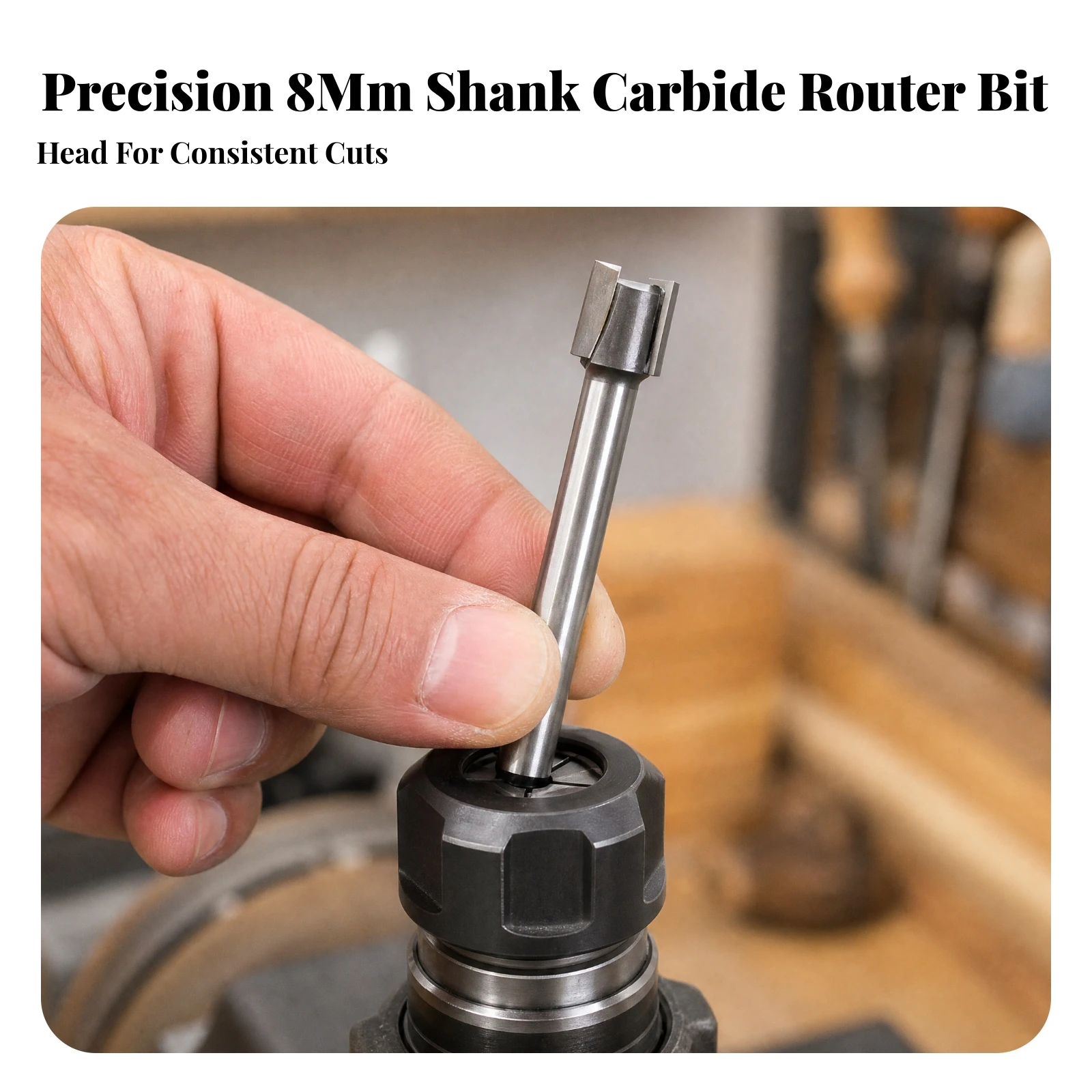 Woodworking Machine - Straight Router Bit Extended Straight Grooving
