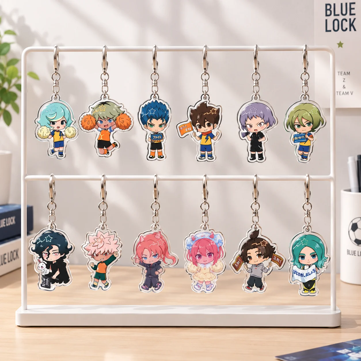 Anime  Inazuma Eleven: Victory Road 6cm Acrylic Stand Unmei Sasanami Tabletop Decorations Accessories Decor Gifts Key chain