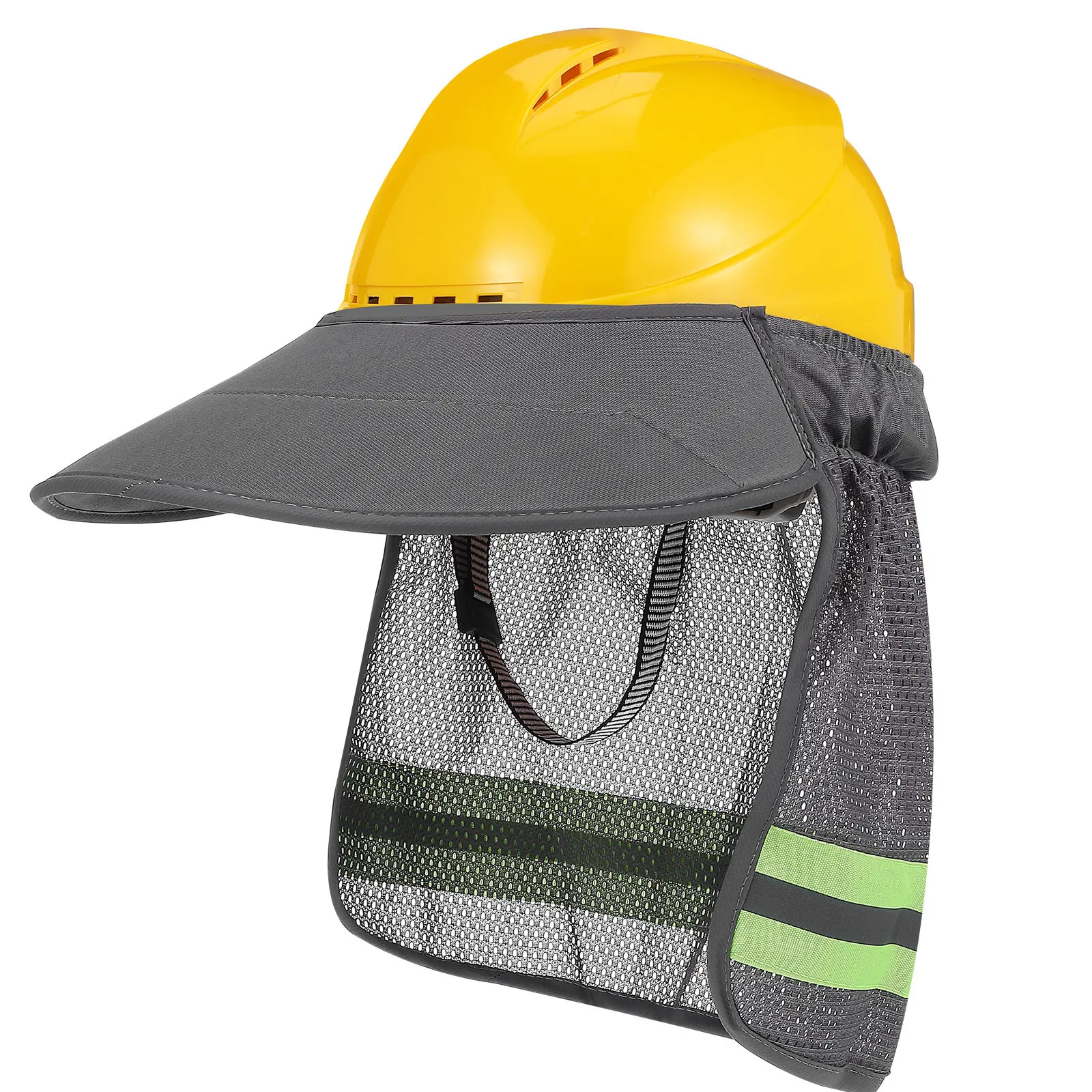 

Foldable Sunshade Head Cover for Safety Wide Brim Breathable Mesh Hard Hat Sun Visor Outdoor Construction Work