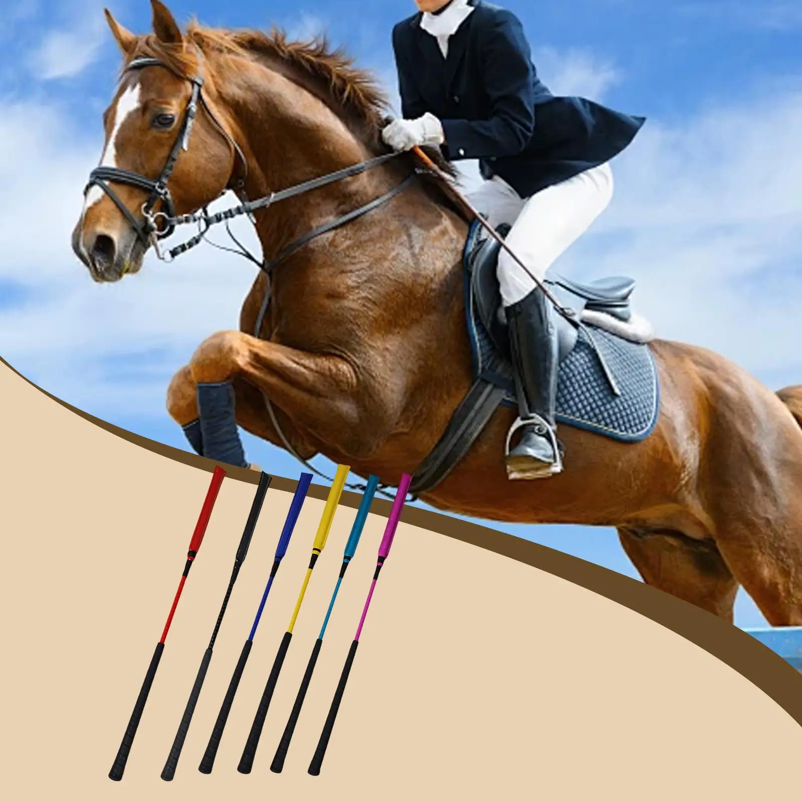 Versatile Horse Whip Microfiber PU Race Horse Riding Crop Equestrian Equipment for Rider and Livestock Care
