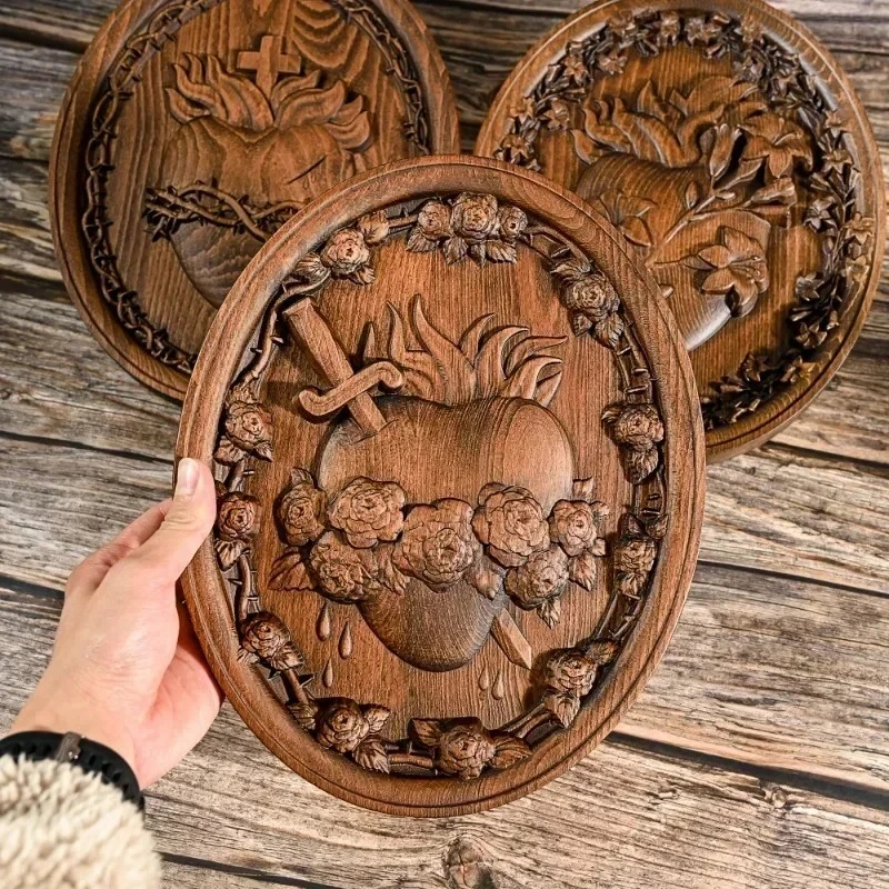 Escultura em Madeira Sagrado C - Home Decor Rustic avaliação e preço