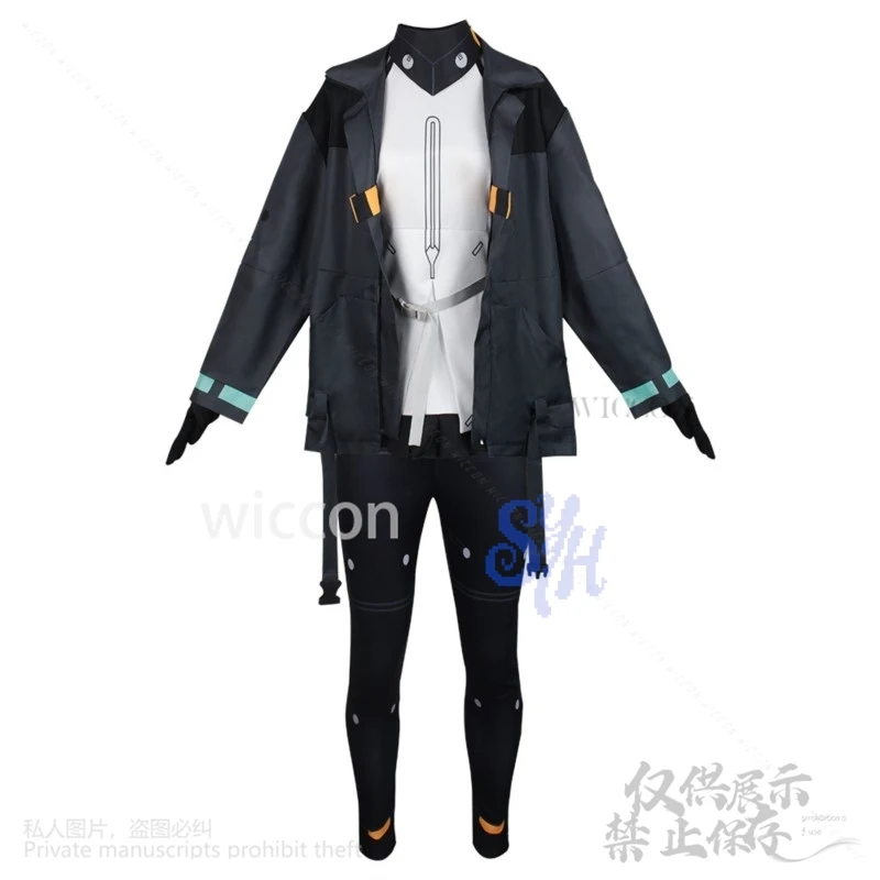 نوير تأثيري Synduality أنيمي زي فاسق معطف أسود السراويل Y2K الفتيات أزياء الهالوين عيد الميلاد كرنفال حزب كوس مخصصة #6