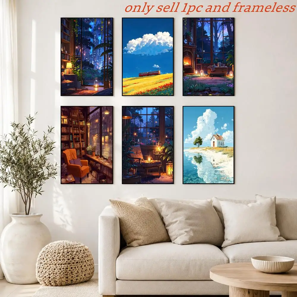 Poster Prints Cover Painting Wall Art Picture Living Room Home Decor Personalized urban style home