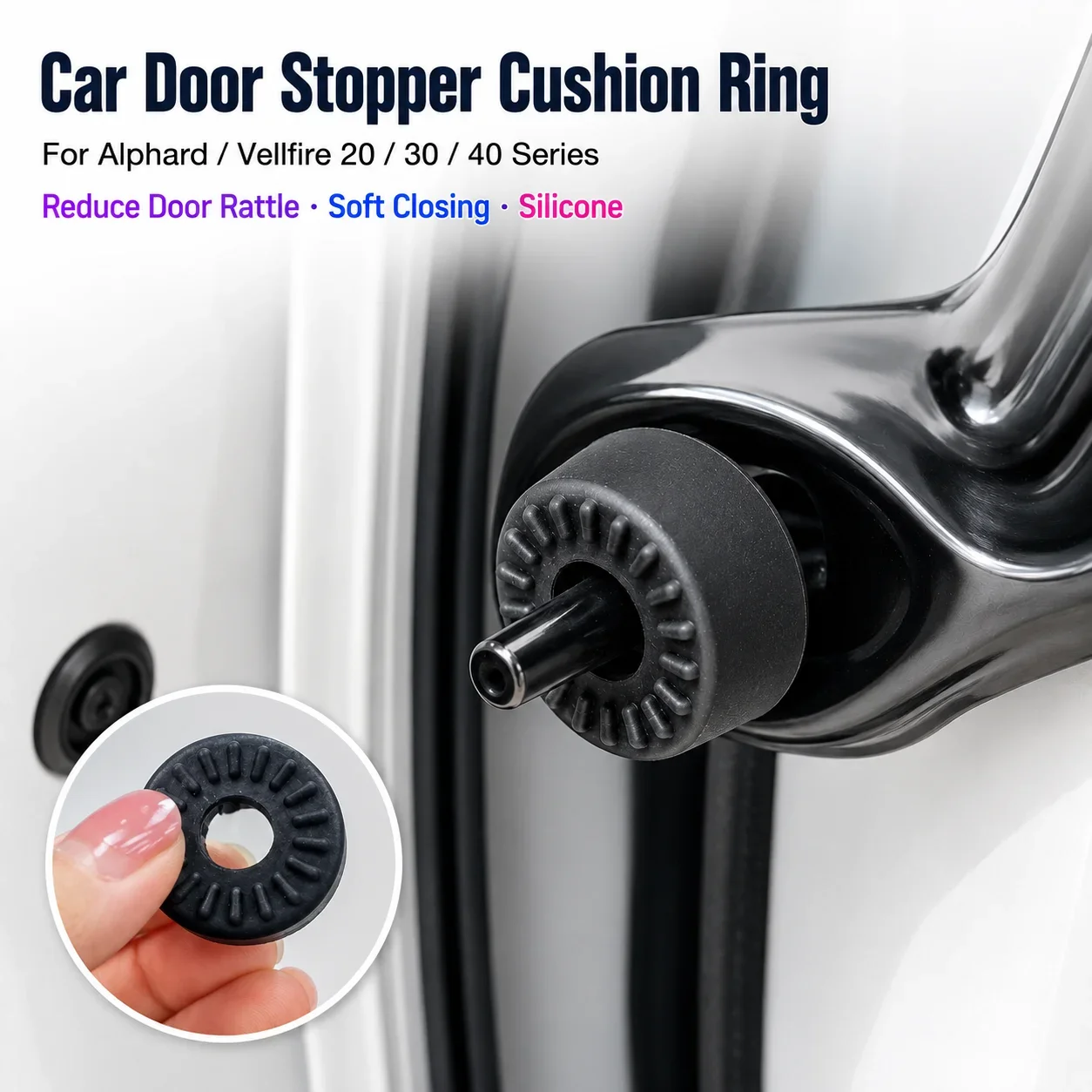 For Toyota Sienna 2021 2022 2023 2024 2025 Car Door Sealing Plug Set Ring Preventing Abnormal Noise Middle Door Latch Exterior