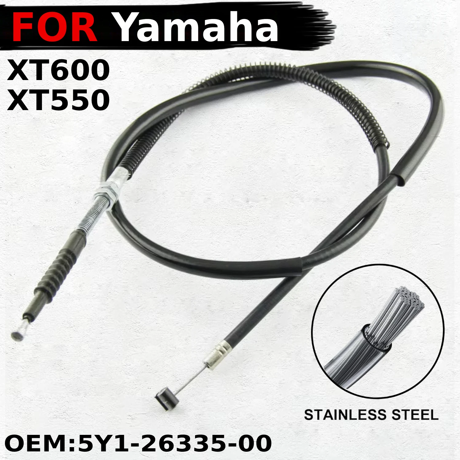 

Motorcycle Clutch Cable Steel Wire Line For Yamaha XT600 1984-1989 XT550 1982-1983 OEM:5Y1-26335-00 Motorbike Accessories