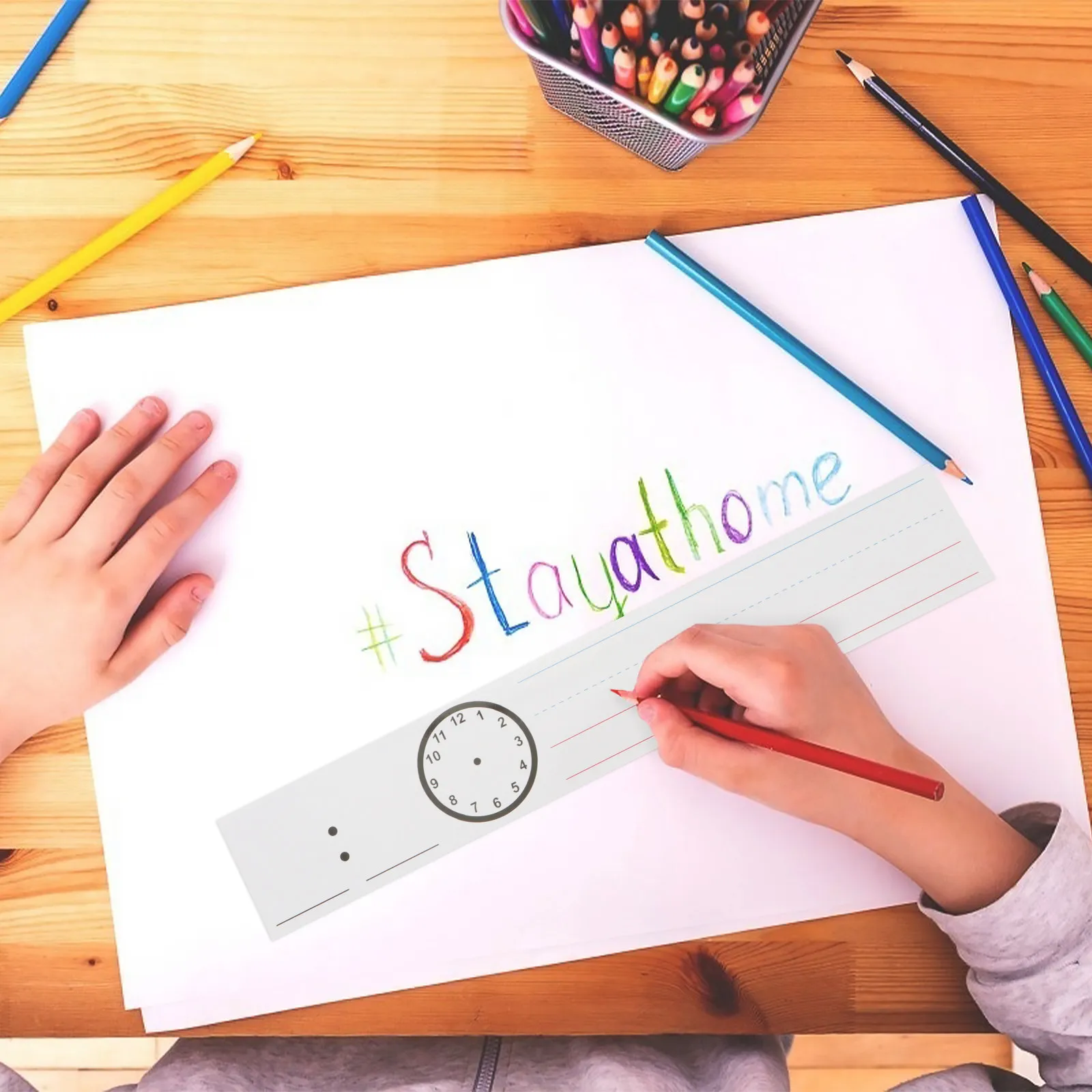 

20Pcs Erasable Sentence Strips Ruled Practice Cards for Children Writing Skills English Letters Education Tool School Learning