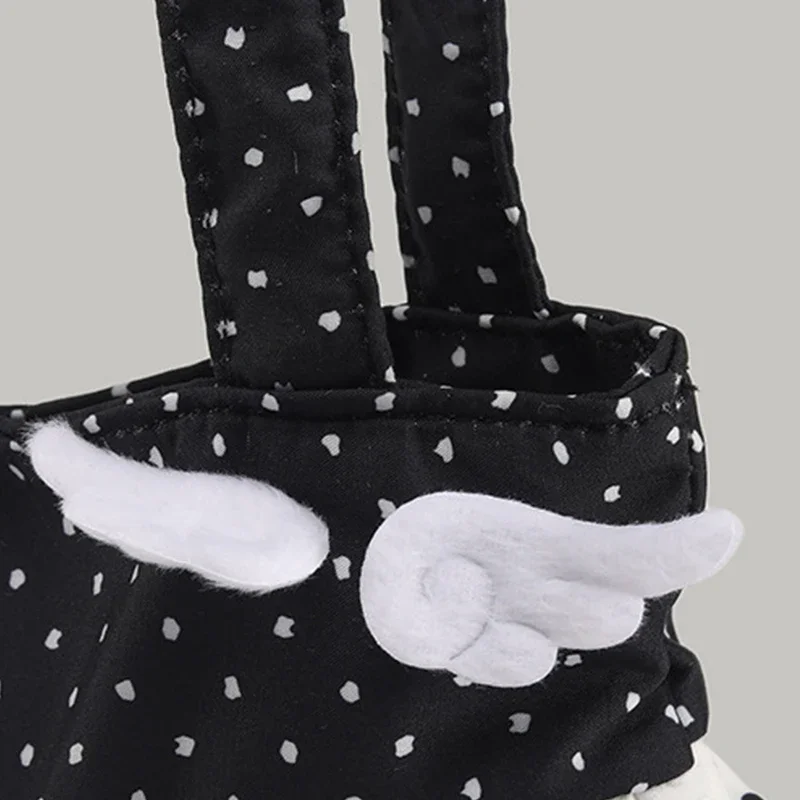 Koreanische Polka Dot Umhängetasche Niedliche Schleife Engelsflügel Design Handtasche Damenmode Pendeln Einkaufstasche Retro Kontrast Einkaufstasche – Detail 6