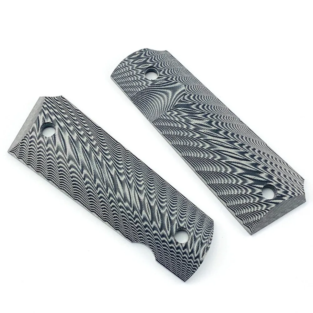 1Pair Durable 1911 Full Size Grips Ambi Non-slip Texture G10 Composite Plate DIY Handmade Repair Replacement Accessories