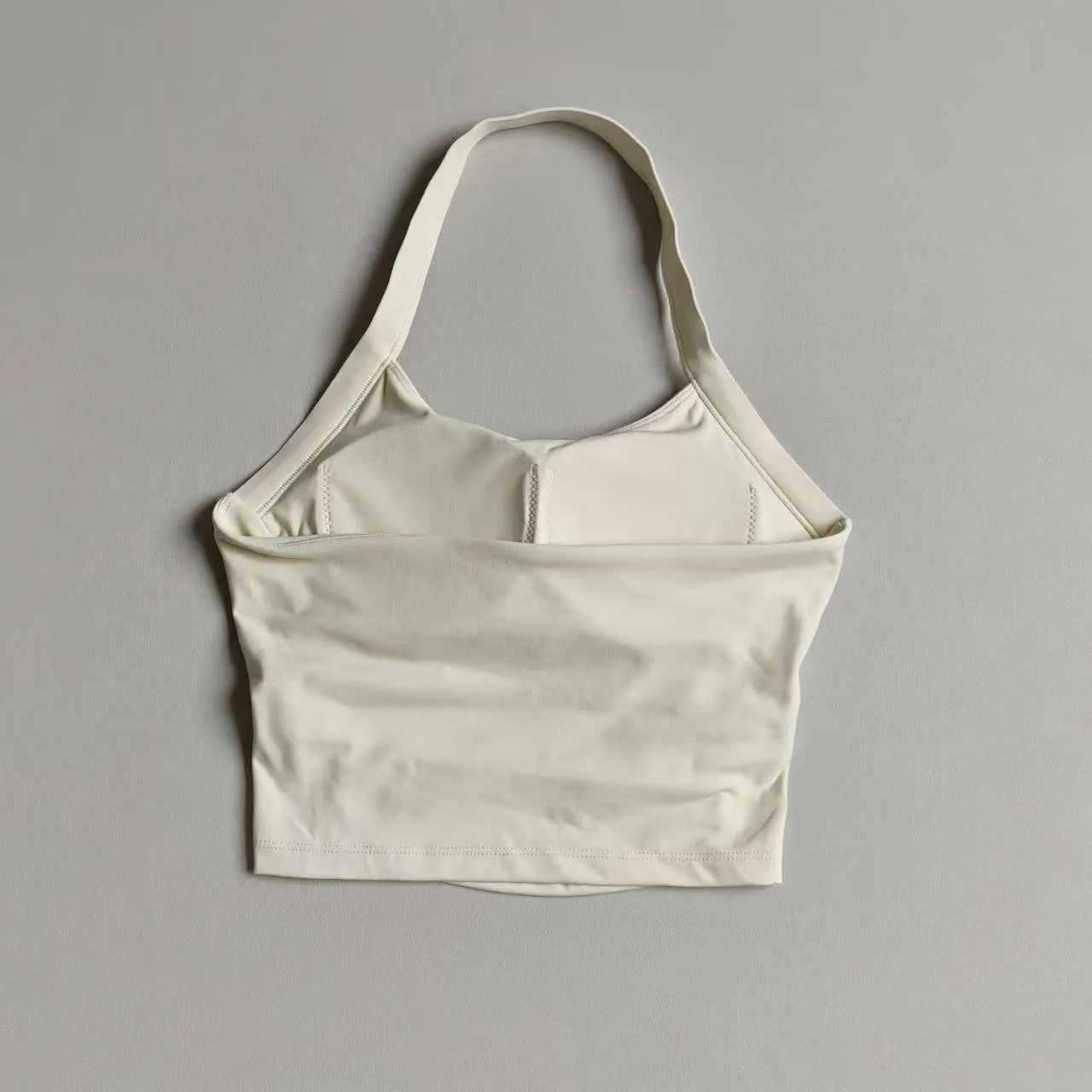 Damen-Neckholder-Yoga-Top mit Brustpolster zur Sammlung von Nebenbrüsten, Hochintensiver Sport-BH, Fitness-BH, Pilates-Top – Detail 6