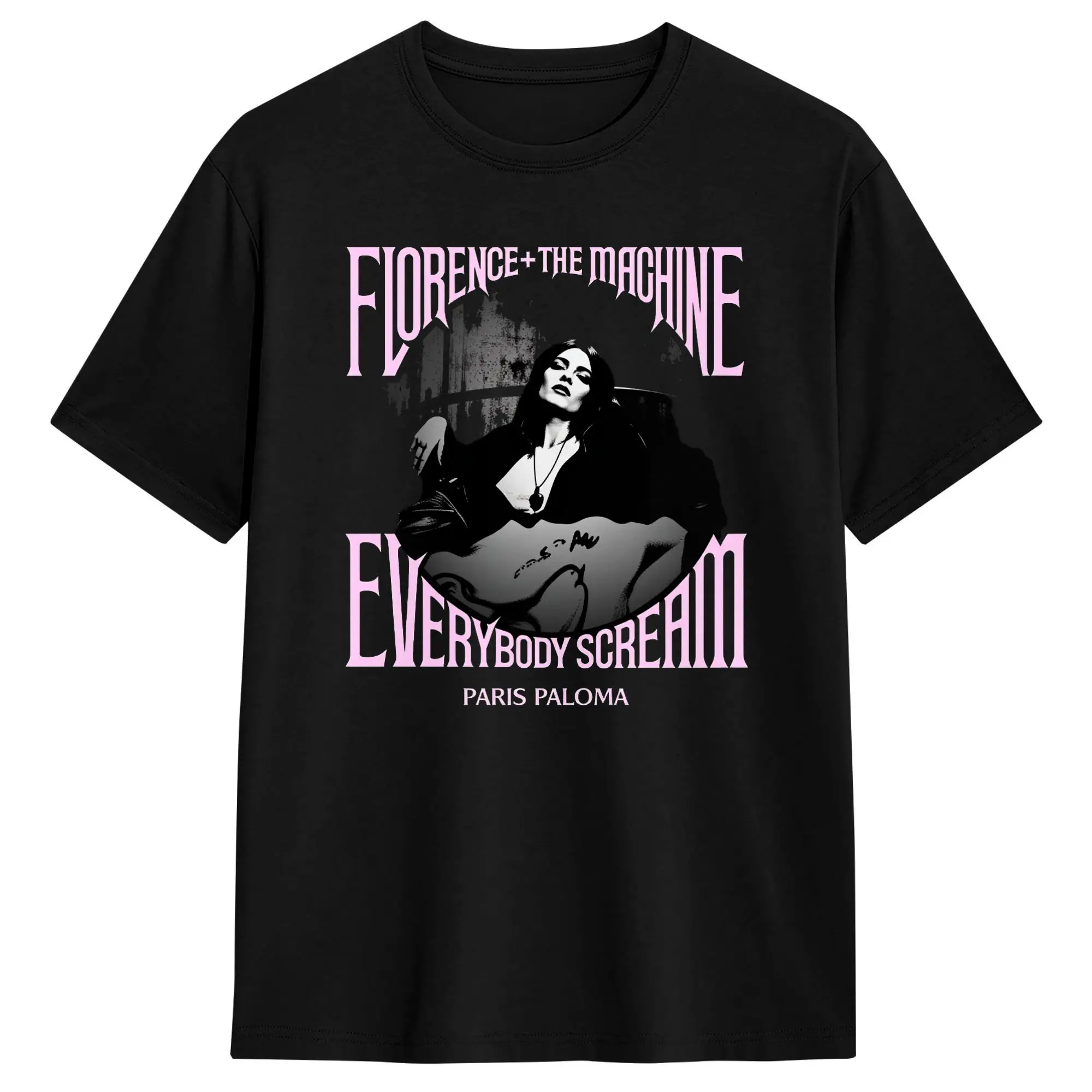 Men's Florence + The Machine Everybody Scream Tour T Shirts Cotton Clothes Novelty Short Sleeve Round Neck Tees Gift T-Shirts