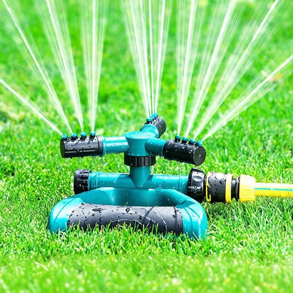Automatic Rotating Garden Sprinkler Lawn Irrigation Water Nozzle 360 Watering System Yard Greenhouse Roof Mist Tool