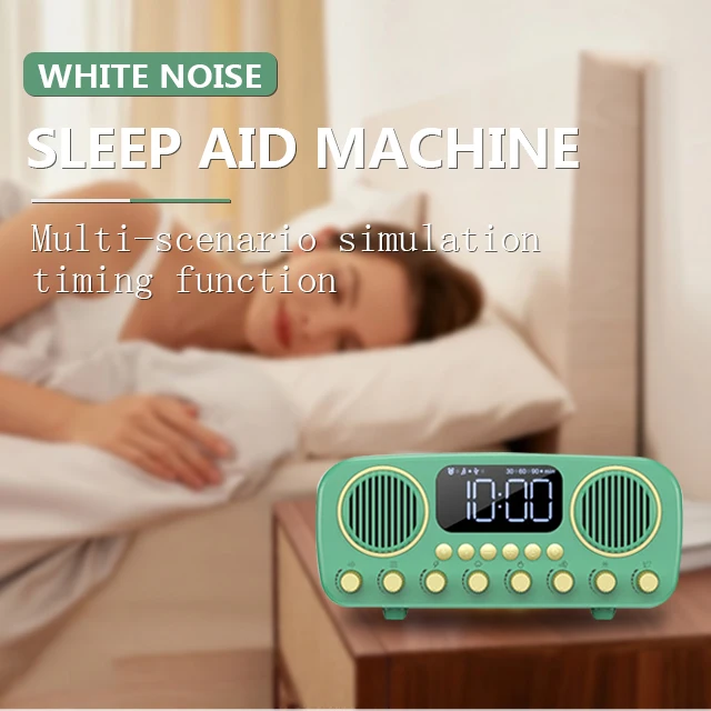 New white Noise Sleeping Machine Baby, adult, children, outdoor portable wireless alarms clock