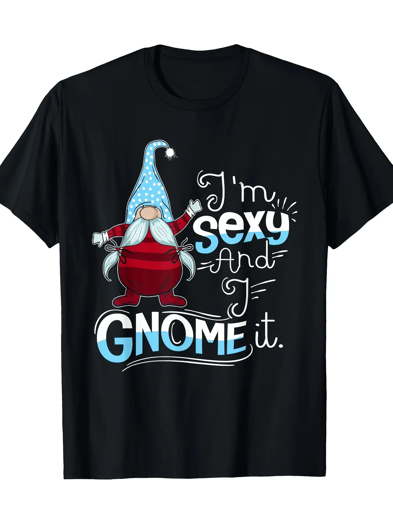 

Gnomes Printed Women Funny Shirt I'm Sexy and I Gnome It Graphic Tee for Summer Womens ComfortableTops Daily Wear Clothing