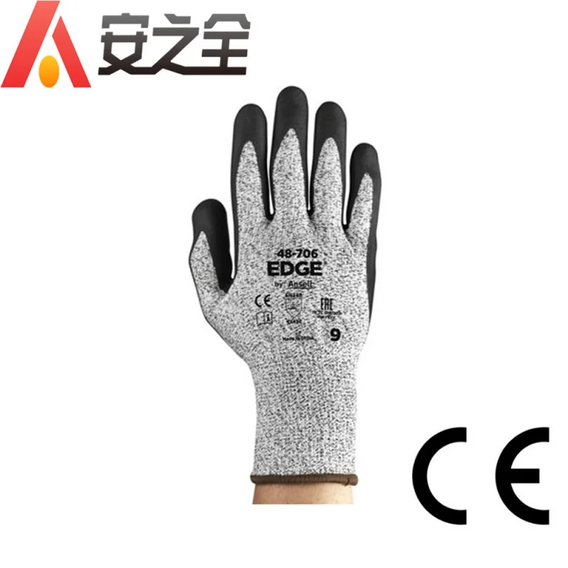 10 пар Ansell Edge 48-706 Cut 5, защитные перчатки для рук, защитные перчатки