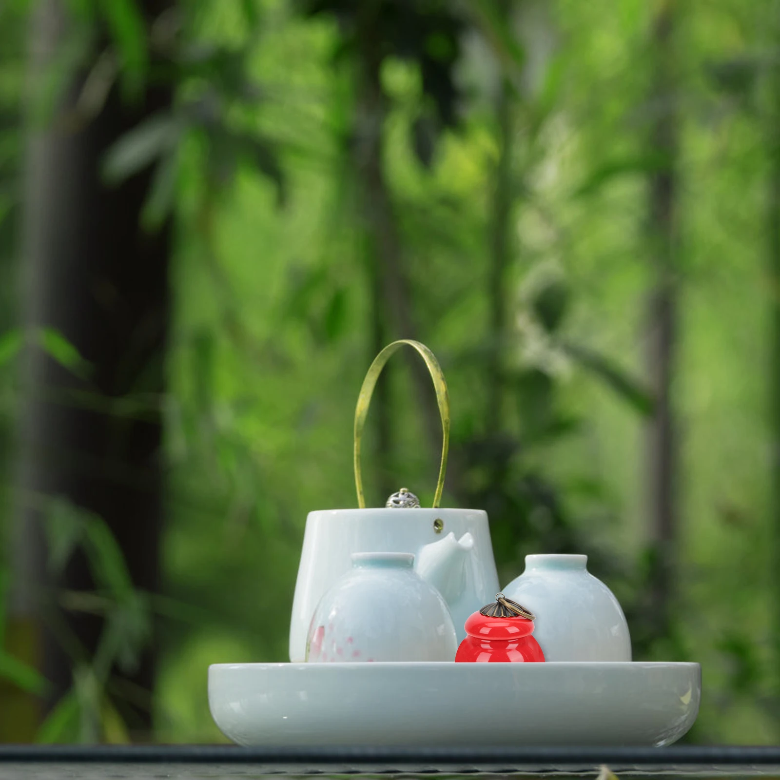 

4Pcs Ceramic Tea Containers Beautifully Designed Sealed Jars for Loose Tea Powder Perfume Paste Storage