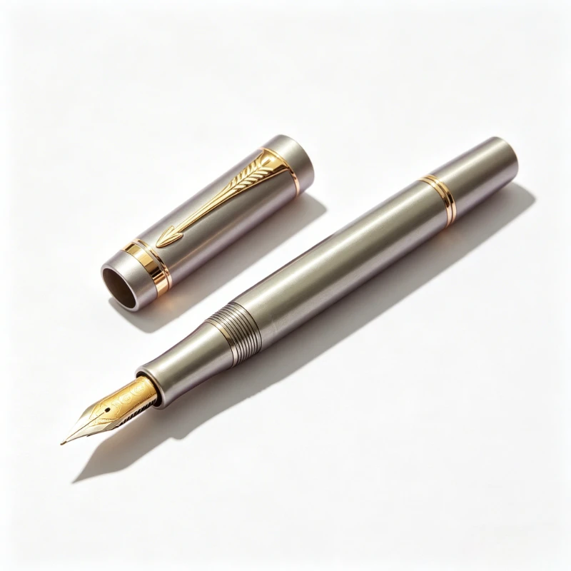 BALAOYE Long Knife Fish Scale Tip Titanium Alloy Fountain Pen BOCK German 0.5F M B 1.0 Nib Ink Pens Birthday Festival Gift Pens