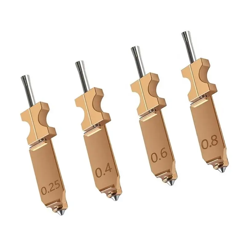 

652F 4Pcs Hardened Steel Nozzle Quick Release Mechanism High Wear Resistance for AD5X Printing