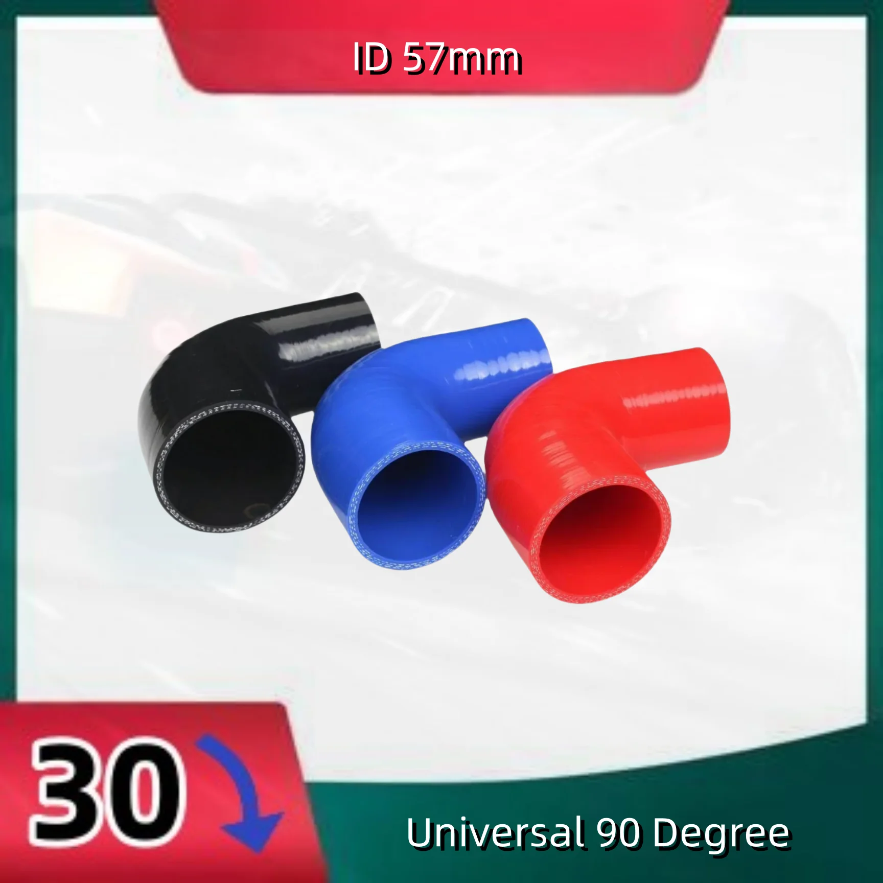 

Universal 90 Degree ID 57mm Elbow Silicone Hose For Coupler Reducer Auto Engine Turbo Cooling Radiator Intake Piping